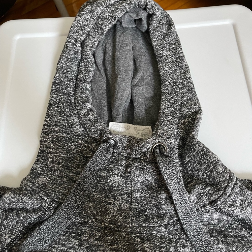 Josco Jeans Grey Sweatshirt with Zipper Pocket on Front